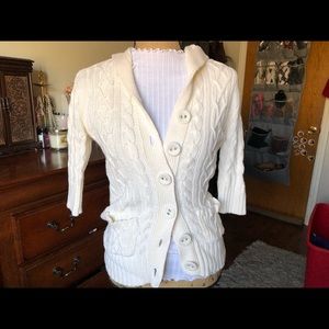 Cream / Ivory Guess Knitted Cardigan